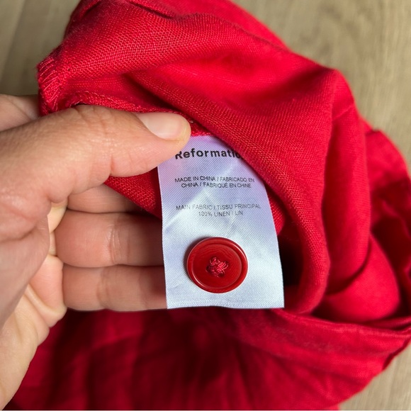 Reformation Linen Sylvie High Waisted Wide Leg Pants - Picture 5 of 8